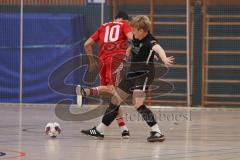 Hallenturnier MTV Ingolstadt - Saison 2025/26 - Türkisch SV Ingolstadt - SV Manching - Rainer Meisinger (Nr.8 - SV Manching) - Umut Yürükal rot Türkisch - Foto: Meyer Jürgen