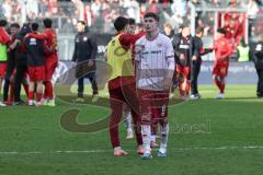 3. Liga - Saison 2025/26 - SV Wehen/Wiesbaden - FC Ingolstadt 04  - Enttäuschte Gesichter nach dem 2:1 Führungstreffer und nach dem Spiel - - Georgios Antzoulas (Nr.6 - FCI) - Foto: Meyer Jürgen