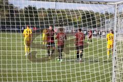 Freundschaftsspiel - Saison 2022/2023 - FC Ingolstadt 04 -  SpVgg Bayreuth - Der 2:0 Führungstreffer per Elfmeter von Jalen Hawkins (Nr.20 - FCI) - jubell - Torwart Sebastian  Kolbe (Nr.31 - SpVgg Bayreuth) - Foto: Meyer Jürgen