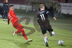 Bayernliga Süd - Saison 2022/2023 - FC Ingolstadt 04 -  VFB Hallbergmoos - Götzendorfer Mario (Nr.23 - Fc Ingolstadt 04 II) - Tobias Krause schwarz Hallbergmoos - Foto: Meyer Jürgen