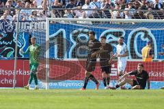 3. Liga; TSV 1860 München - FC Ingolstadt 04; Torwart David Klein (47, FCI) freut sich, Tor verteidigt