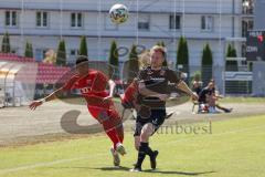 Bayernliga Süd - Saison 2021/2022 - FC Ingolstadt 04 II - SpVgg Hangkofen - David Udogu (#2 FCI) - Florian Sommersberger schwarz Hangkofen - Foto: Meyer Jürgen