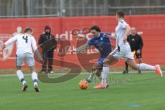 AUDI - Schanzer Amateur Cup - Halbfinale 1 - Saison 2024/25 - FC Mindelstetten - SV Menning - Jonas Schoberer #4 Mindelstetten - Alessandro Nikolaidis blau Menning - Stefan Liebler weiss Mindelstetten - Foto: Meyer Jürgen