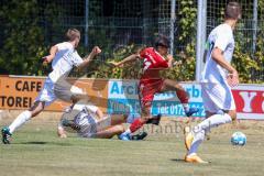 Kreisliga - Saison 2022/2023 - Türk.SV Ingolstadt - DJK Ingolstadt - Christoph Handl weiss DJK Ingolstadt - Zabihullah Rahimi rot Türk.SV Ing. -  Foto: Meyer Jürgen