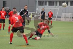 AUDI - Schanzer Amateurcup 2023 - Vorrunde - Türk SV Ingolstadt - SV 66 Pondorf - Ibrahim Sahin schwarz Türk SV - Jonas Sperber rot Pondorf rechts -  - Foto: Meyer Jürgen