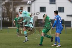 Kreisliga - Saison 2023/24 -  SV Hundszell - SV Denkendorf -  Der 0:1 Führungstreffer durch - Marius Heß grün Denkendorf - jubel - Luca Kammerer  blau Hundszell - Gabriel Hägel Torwart Hundszell - Foto: Meyer Jürgen