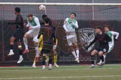 *** Bayernliga Nord - Saison 2025/26 - FC Ingolstadt 04 II - SpVgg Greuther Fürth - Jason Osei Tutu (Nr.11 - FC Ingolstadt II) beim Kopfball - XXXXX - Foto: Meyer Jürgen