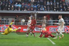 3. Liga; FC Ingolstadt 04 - TSV 1860 München; Torchance verpasst Simon Lorenz (32, FCI) Kopfball Marcel Costly (22, FCI) #m24#Jacobsen Thore (5 TSV) Haugen Sigurd (22 TSV) Torwart Dähne Thomas (21 TSV)