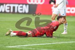3. Liga; FC Ingolstadt 04 - 1. FC Saarbrücken; ärgert sich Torchance verpasst Mads Borchers (9, FCI)