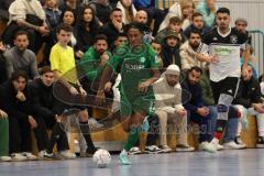 2024_1_6 - Saison 2023/24 - Lotto - Bayern Hallen Cup - Lindenkreuzhalle  - Halbfinale - SV Manching - Türk SV Ingolstadt -Romeo Öxler grün Manching- Foto: Meyer Jürgen