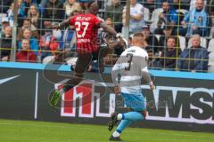 3.Liga - Saison 2022/2023 - TSV 1860 München - FC Ingolstadt 04 - Moussa Doumbouya (Nr.27 - FCI) - Niklas Lang (Nr.3 - 1860 München) - Foto: Meyer Jürgen