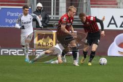 3.Liga - Saison 2022/2023 - FC Ingolstadt 04 -  - FC Freiburg II - Tobias Bech (Nr.11 - FCI) - Maximilian  Neuberger (Nr.38 - FCI) - Foto: Meyer Jürgen