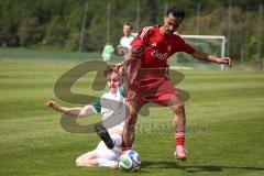 Kreisklasse - Saison 2025/26- SV Lippertshofen - Türkisch SV Ingolstadt-  - Adar Gectan rot Türkisch - Niclas Führer weiss Lippertshofen - Foto: Meyer Jürgen