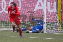 A-Junioren - Bundesliga Süd Fc Ingolstadt 04 - SC Freiburg - Der 2:2 Ausgleichstreffer durch Causevic Benjamin (Nr.10 - FC Ingolstadt A-Jugend) - Jantunen Jasso Torwart Freiburg - jubel -  Foto: Meyer Jürgen