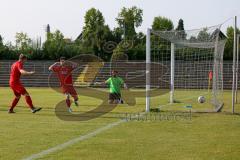 Bayernliga Süd - Saison 2021/2022 - FC Ingolstadt 04 II - Schwaben Augsburg -  1:0 Treffer durch Senger Michael (#21 FCI) - jubel - Patrick Rösch Torwart Augsburg - Foto: Meyer Jürgen