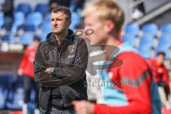 3. Liga; SV Meppen - FC Ingolstadt 04; warmup vor dem Spiel Cheftrainer Michael Köllner (FCI)