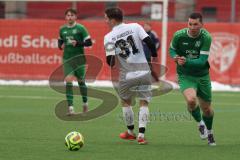 AUDI - Schanzer Amateurcup - Finale -  2026  - SV Hundszell - SV Denkendorf - Marcel Jasmann grün Denkendorf - Lukas Conradi weiss Hundszell - Foto: Meyer Jürgen