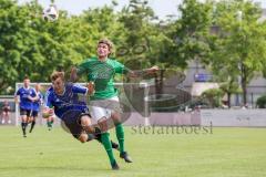 Sparkassenpokal - DJK Ingolstadt - FC Gerolfing - Stefan Schmid grün Gerolfing - Fabian Kuppe blau DJK Ingolstadt - Foto: Jürgen Meyer