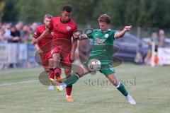 * Testspiel - 3. Liga - Saison 2025/26 - FC Ingolstadt 04 - VFB Eichstätt - Marcel Costly (Nr.22 - FC Ingolstadt 04) - Timo Jung (Nr.28 - VFB Eichstätt) - Foto: Meyer Jürgen