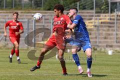 Bayernliga Nord - Saison 2023/2024 - FC Ingolstadt 04 - Würzburger FV 04 - Kreit Casale Leandro Joaquin rot FCI - Zujevic Daniel blau Würzburg - Foto: Meyer Jürgen