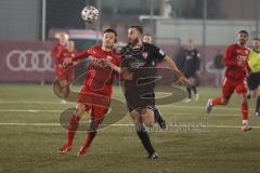 Bayernliga Süd - Saison 2022/2023 - FC Ingolstadt 04 II -  Türkspor Augsburg - Nerman Mackic schwarz Türkspor - Gashi Egson (Nr.9 - Fc Ingolstadt 04 II) - Foto: Meyer Jürgen