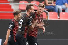 3. Liga; FC Ingolstadt 04 - SSV Ulm 1846; David Kopacz (29, FCI) Scuß Tor Jubel Treffer 2:0, Jannik Mause (7, FCI)