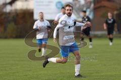 2023_11_12 - SV Hundszell - SV Karlskron   - Kreisliga - Saison 2023/24 - Daniel Tkac weiss Karlskron mit der Vorlage - Jubel - Der 0:1 Führungstreffer durch Samuel Tkac - Foto: Meyer Jürgen