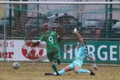 Bezirksliga - Saison 2024/25 - FC Gerolfing - FC Fatih Ingolstadt - Der 1:0 Führungstreffer durch Lukas Achhammer (Nr.9 - FC Gerolfing) - jubel - Torwart Marco Ernhofer (Nr.22 - FC Fatih) - XXXXX - Foto: Meyer Jürgen