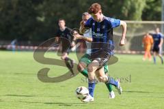 Kreisklasse - Saison 2025/26- SV Haunwöhr - FC Geisenfeld  - Tim Schirmer blau Haunwöhr - Stefan Hoffmann grün Geisenfeld - Foto: Meyer Jürgen