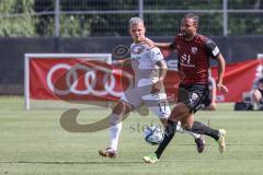 3. Liga; Testspiel; FC Ingolstadt 04 - FC Heidenheim; Leon Guwara (6, FCI) Pick Florian (FCH)