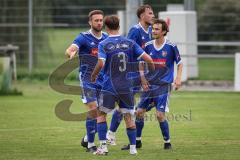 Kreisklasse - Saison 2026/27- TSV Kösching - SC Steinberg/Biberg - Der 1:0 Führungstreffer durch Valentin Hafner blau Kösching durch einen Elfmeter - jubel - XXXXX - Foto: Meyer Jürgen