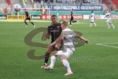 DFB Pokal; FC Ingolstadt 04 - SV Darmstadt 98; Marcel Costly (22, FCI) Isherwood Thomas (3 SVD) Zweikampf Kampf um den Ball