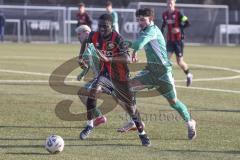 *** A-Junioren Bundesliga  - Saison 2025/26 - FC Ingolstadt 04 - SpVgg Greuther Fürth - Oladosu Omotolani schwarz FCI - Kamal Fadl grün Fürth - Foto: Meyer Jürgen