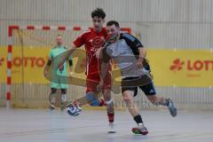 Lotto Bayern Hallencup - Saison 2024/25 - Türkisch SV Ingolstadt - TSV Ober./Unterhaunstadt- Baris Soysal grau Ober./Unterhaunstadt  - Ahmet Altay rot Türkisch - Foto: Meyer Jürgen