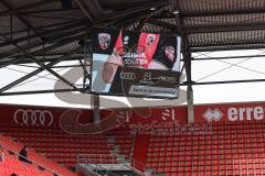 3. Liga; FC Ingolstadt 04 - FC Viktoria Köln; Aktion Schanzengeber Spieltag, Trikotsponsoren verzichten auf Logo