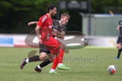 Bezirksliga - Saison 2025/26 - FC Fatih Ingolstadt - TSV Rohrbach - Atilla Demir rot Fatih - Nico Elfinger schwarz Rohrbach - Foto: Meyer Jürgen