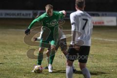 Landesliga - Saison 2024/25 - SV Manching - TSV Wertingen - Fabian Neumayer (Nr.9 - SV Manching) - Florian Eising weiss Wertingen - Foto: Meyer Jürgen