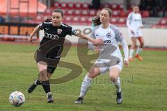 2. Fußball-Liga - Frauen - Saison 2022/2023 - FC Ingolstadt 04 - Eintracht Frankfurt II - Paula Vidovic (Nr.11 - FCI Frauen) - Franziska Sinclair weiss Frankfurt - Foto: Meyer Jürgen