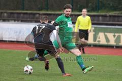 Kreisliga - Saison 2022/2023 - DJK Ingolstadt - SV Manching U23 - Alexander Zielinski grün Manching - Florian Dormeier schwarz DJK Ing. - Foto: Meyer Jürgen