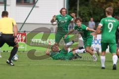 Bezirksliga - Saison 2025/26 - FC Gerolfing - FC Langengeisling - Felix Winkelmeyr (Nr.8 - FC Gerolfing) am Boden - XXXXX - Foto: Meyer Jürgen