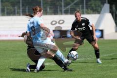 2. Fußball-Liga - Frauen - Saison 2023/2024 - FC Ingolstadt 04 - SG 99 Andernach - Katharina Schmittmann (Nr.26 - FCI Frauen) - Leonie Stöhr (Nr.9 - Andernach) - Foto: Meyer Jürgen