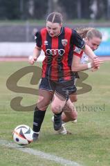 2. Bundesliga Frauen - Saison 2024/25 - FC Ingolstadt 04 Frauen - Eintracht Frankfurt II - Bauer Katharina (Nr.3 - FCI Frauen) - Schwoerer Carlotta weiss Frankfurt - Foto: Meyer Jürgen