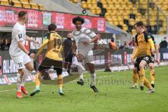 3. Liga - Dynamo Dresden - FC Ingolstadt 04 - Francisco Da Silva Caiuby (13, FCI) Meier Jonathan (19 Dresden) Stefan Kutschke (30, FCI) Kade Julius (20 Dresden)