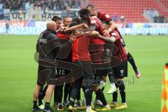 3.Liga - Saison 2022/2023 - FC Ingolstadt 04 -  - SV Waldhof-Mannheim - Tobias Bech (Nr.11 - FCI) trifft zum 1:0 Führungstreffer - Jubel - Foto: Meyer Jürgen