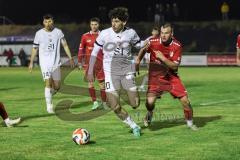 Toto-Pokal; 
Türkgücü München - FC Ingolstadt 04; Ognjen Drakulic (30, FCI) Zweikampf Kampf um den Ball Topalaj, Ardit (13 TGM)