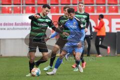 2.BL; Testspiel; FC Ingolstadt 04 - SpVgg Greuther Fürth; Bauer Maximilian (4 Fürth) Arian Llugiqi (29, FCI)