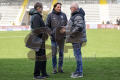 3. Liga; SSV Ulm 1846 - FC Ingolstadt 04; Vorsitzender des Vorstandes Peter Jackwerth (FCI) Sportdirektor Ivica Grlic  (FCI) Geschäftsführers Dietmar Beiersdorfer (FCI Sport Kommunikation)