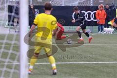 Landesliga Bayern Süd - U17 - B-Junioren -  FC Ingolstadt 04 II - ASV Cham - Pönn Simon schwarz FCI  - Vogel Tobias rot Cham - Lichina Daniel Torwart Cham -  Foto: Meyer Jürgen