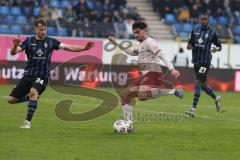 3. Liga - Saison 2025/26 - Waldhof Mannheim  -  FC Ingolstadt 04 - Ognjen Drakulic (Nr.30 - FC Ingolstadt 04) - Lukas Klünter (Nr.24 - Waldhof Mannheim)- Foto: Meyer Jürgen