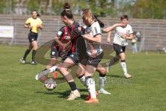 2. Bundesliga Frauen - Saison 2025/26 - FC Ingolstadt 04 Frauen - Borussia Mönchengladbach - Emma Kusch (Nr.9 - FC Ingolstadt Frauen I) - Drissen Sam weiss M`Gladbach  - Foto: Meyer Jürgen